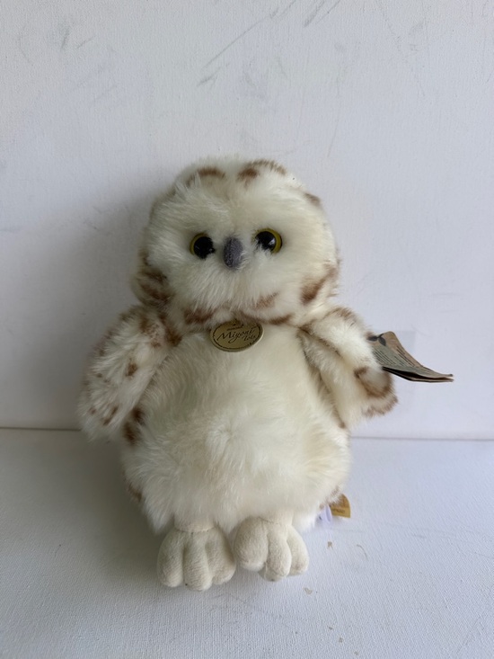 miyoni by aurora Other - Plush Cream & Brown Owl Stuffed Animal - Soft Cuddly Toy